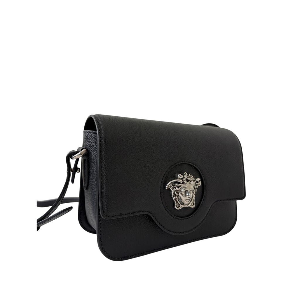 Versace Medusa Black Leather Crossbody Bag with Medallion Accent new - Picture 4 of 12